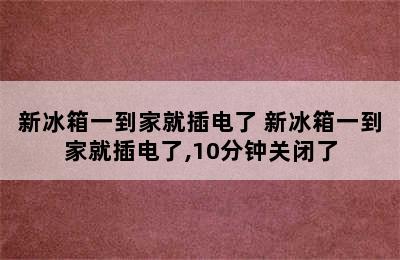 新冰箱一到家就插电了 新冰箱一到家就插电了,10分钟关闭了